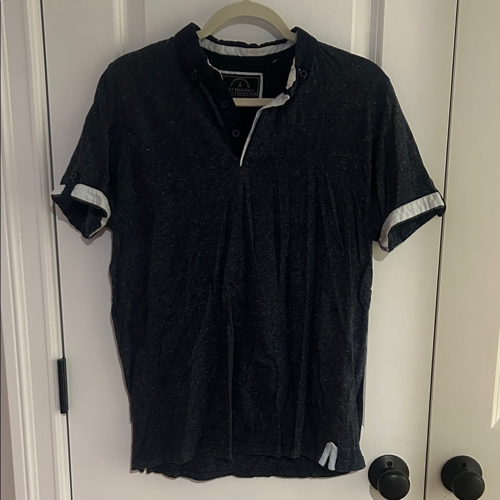 Heathered Blue Casual Polo
